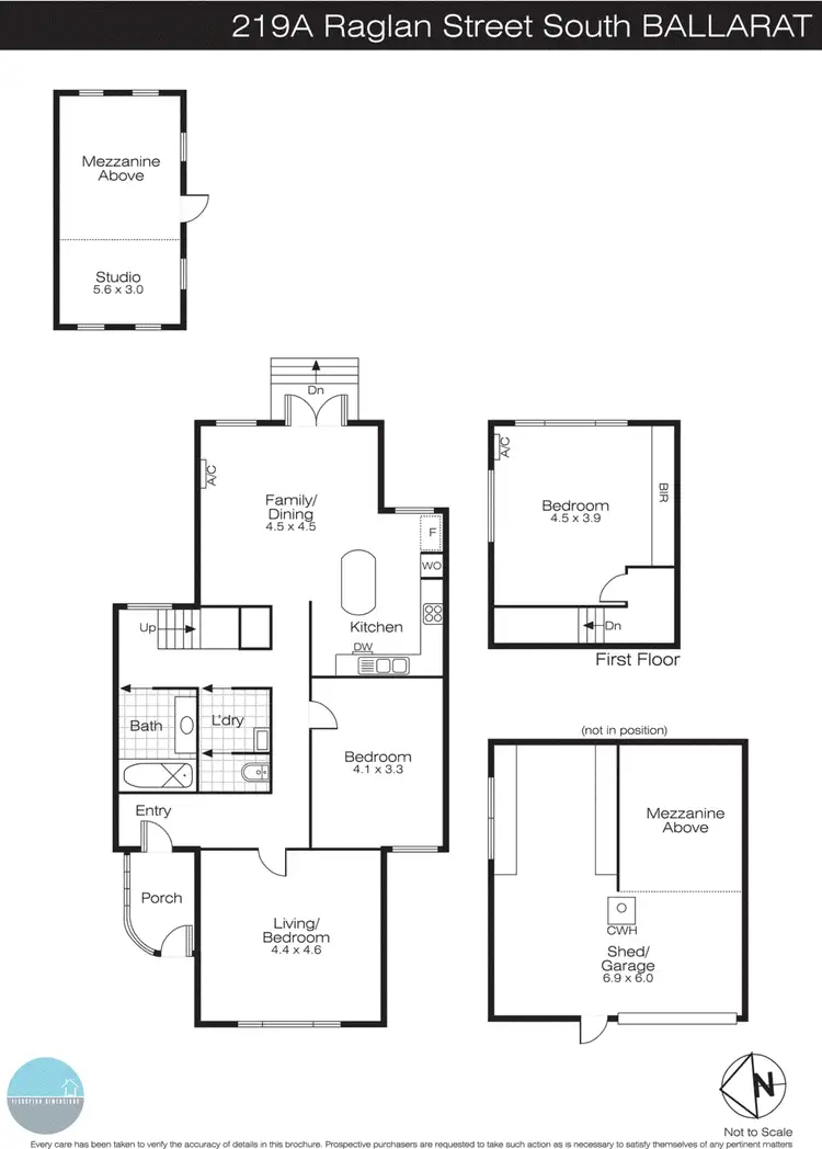Floorplan of Homely house listing, 219A Raglan Street South, Ballarat Central VIC 3350