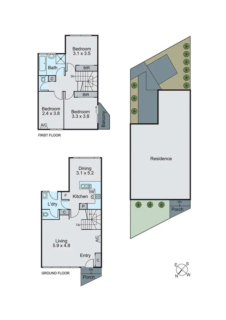 Floorplan of Homely townhouse listing, 2/1769 Dandenong Road, Oakleigh East VIC 3166