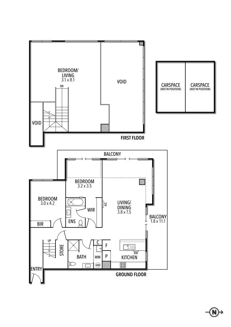 Floorplan of Homely apartment listing, 301/55 Cumberland Drive, Maribyrnong VIC 3032