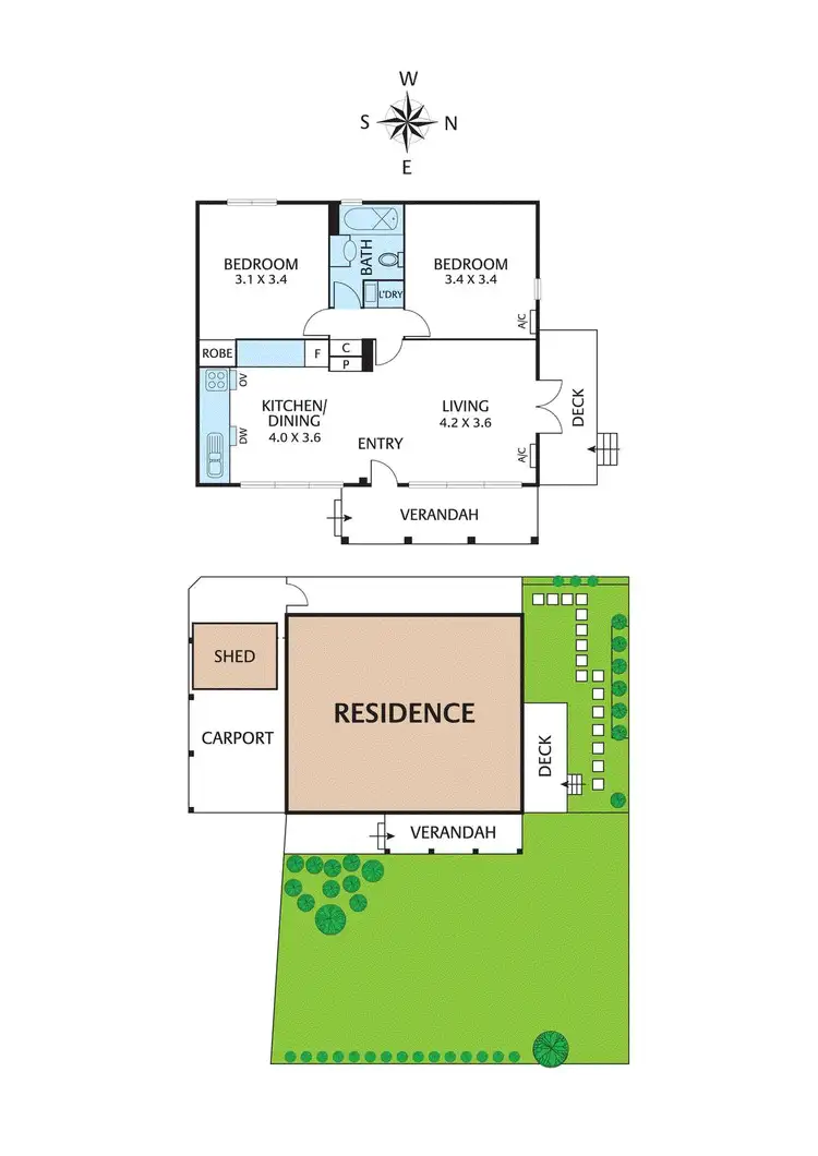Floorplan of Homely unit listing, 1/9 View Road, Bayswater VIC 3153