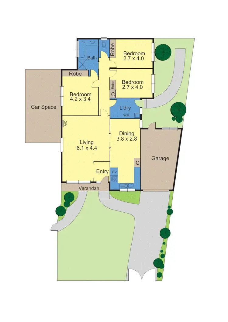 Floorplan of Homely unit listing, 1/6 Oakleigh Crescent, Ormond VIC 3204