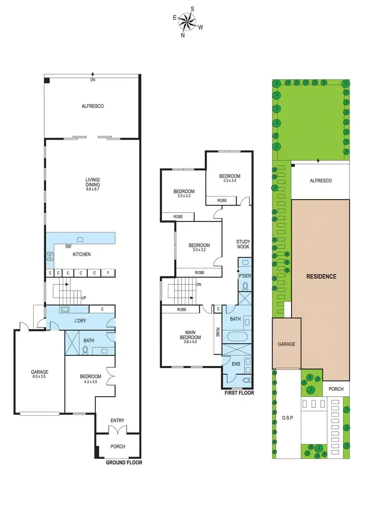 Floorplan of Homely townhouse listing, 16B Birdwood Street, Bentleigh East VIC 3165