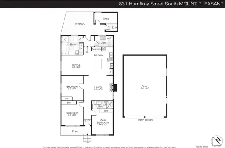 Floorplan of Homely house listing, 831 Humffray Street, Mount Pleasant VIC 3350