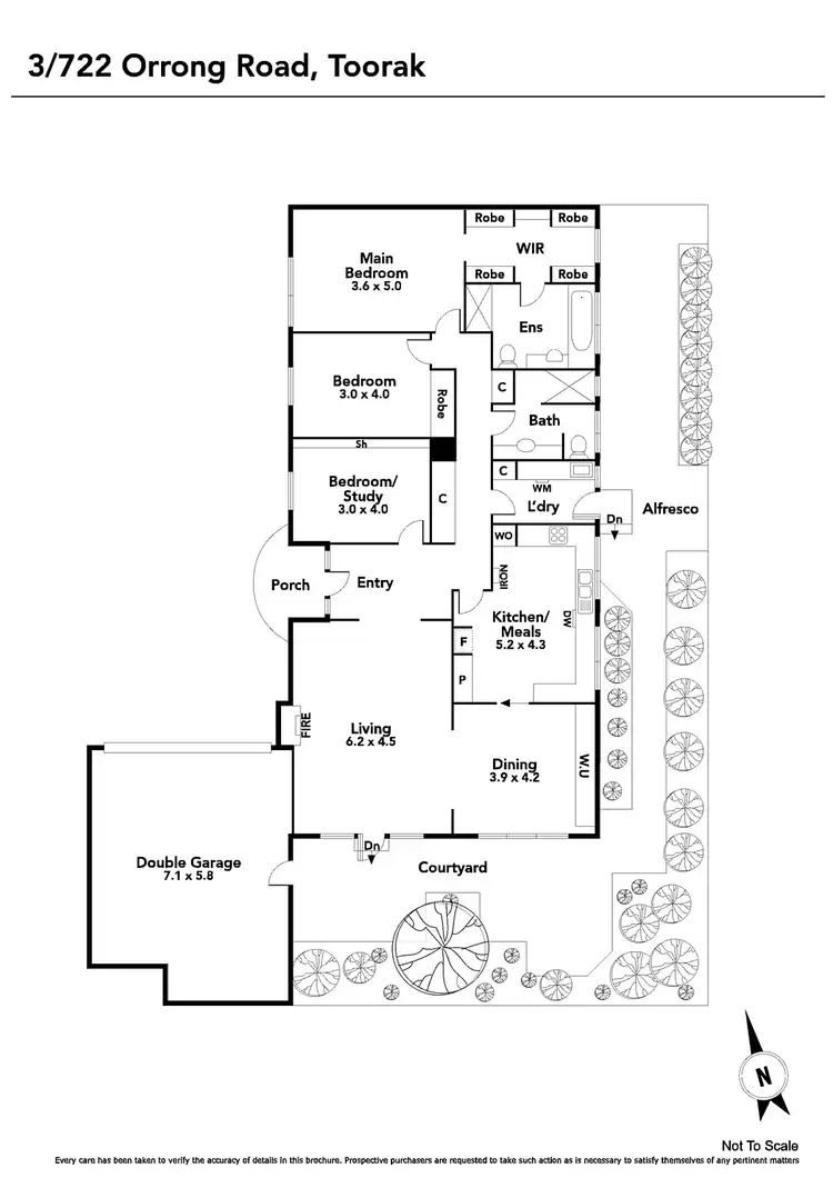 Floorplan of Homely house listing, 3/722 Orrong Road, Toorak VIC 3142