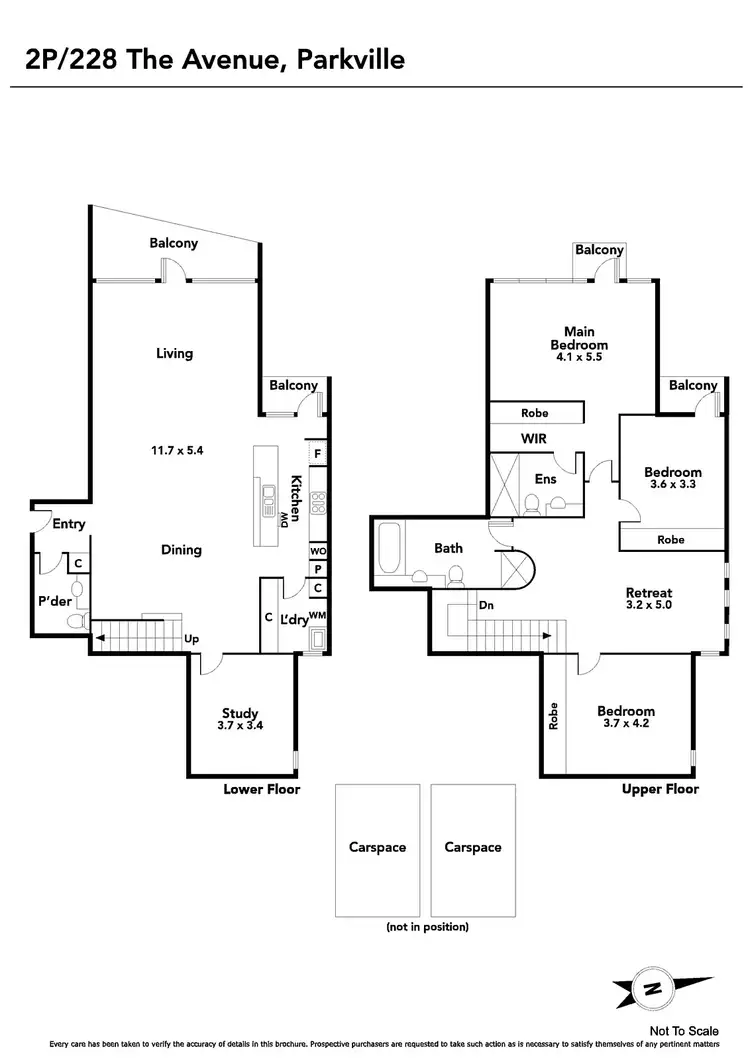 Floorplan of Homely apartment listing, 2P/228 The Avenue, Parkville VIC 3052