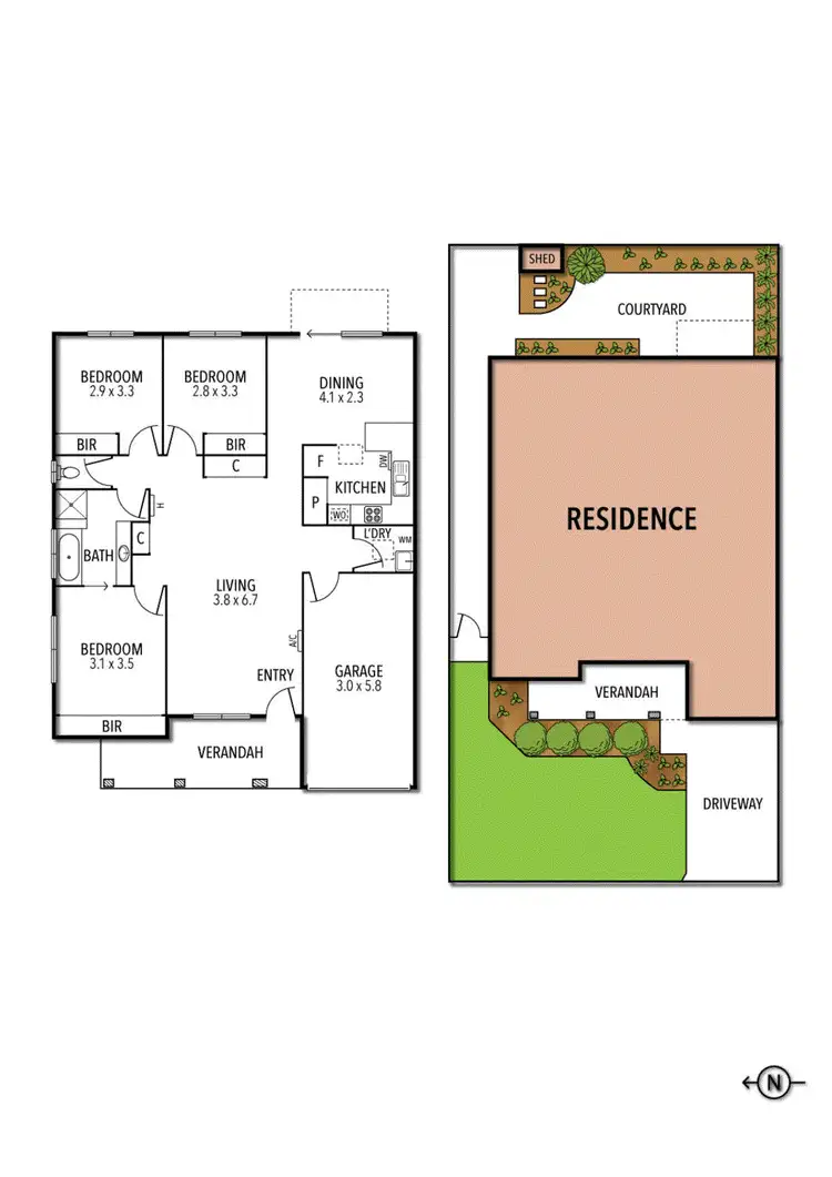 Floorplan of Homely house listing, 53 Heathcote Drive, Forest Hill VIC 3131