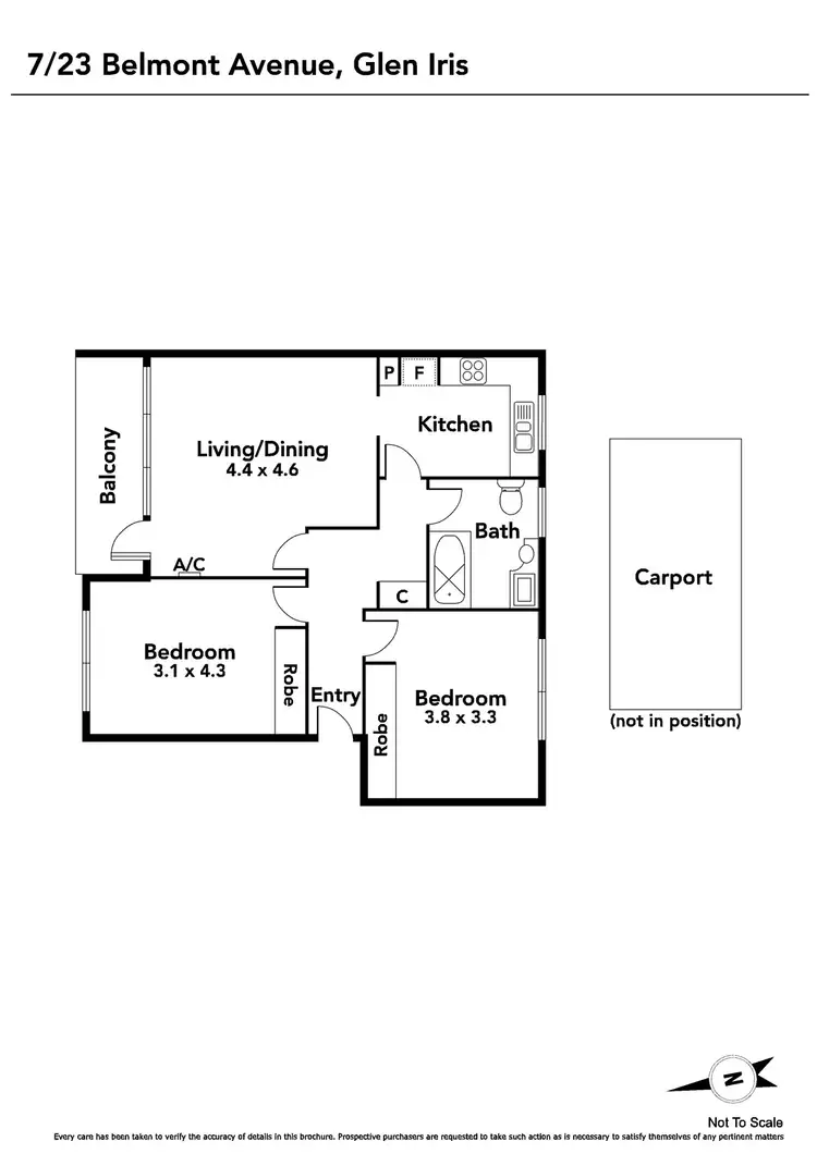 Floorplan of Homely apartment listing, 7/23 Belmont Avenue North, Glen Iris VIC 3146
