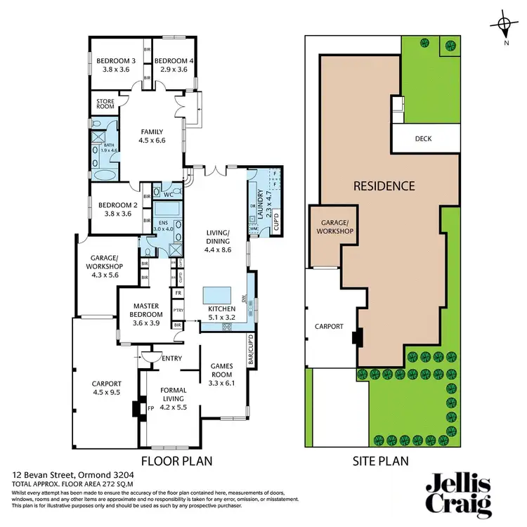 Floorplan of Homely house listing, 12 Bevan Street, Ormond VIC 3204