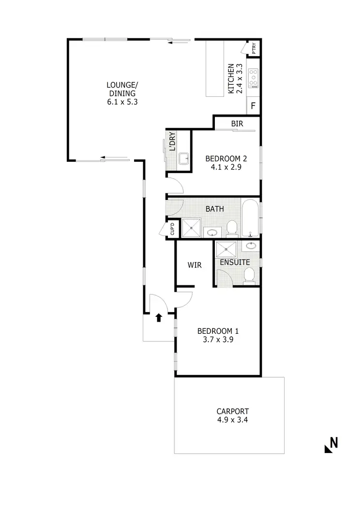 Floorplan of Homely house listing, 2/212C High Street, Broadford VIC 3658