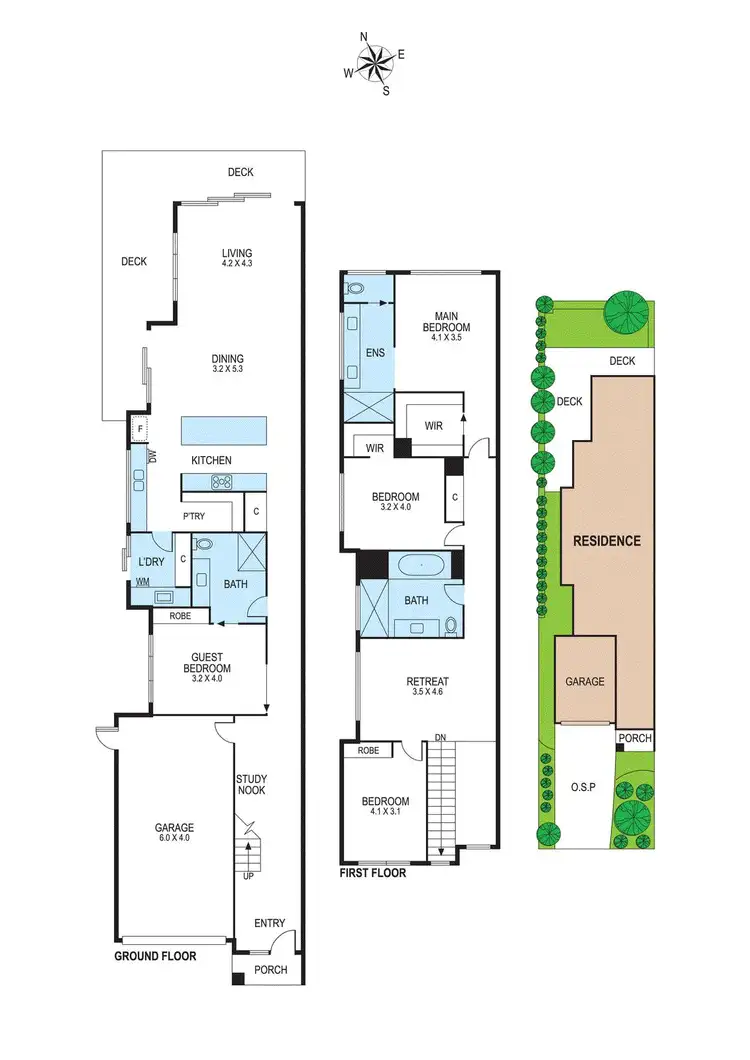 Floorplan of Homely townhouse listing, 19A Scotts Street, Bentleigh VIC 3204