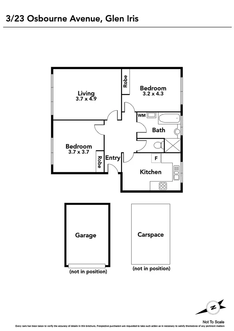 Floorplan of Homely apartment listing, 3/23 Osborne Avenue, Glen Iris VIC 3146