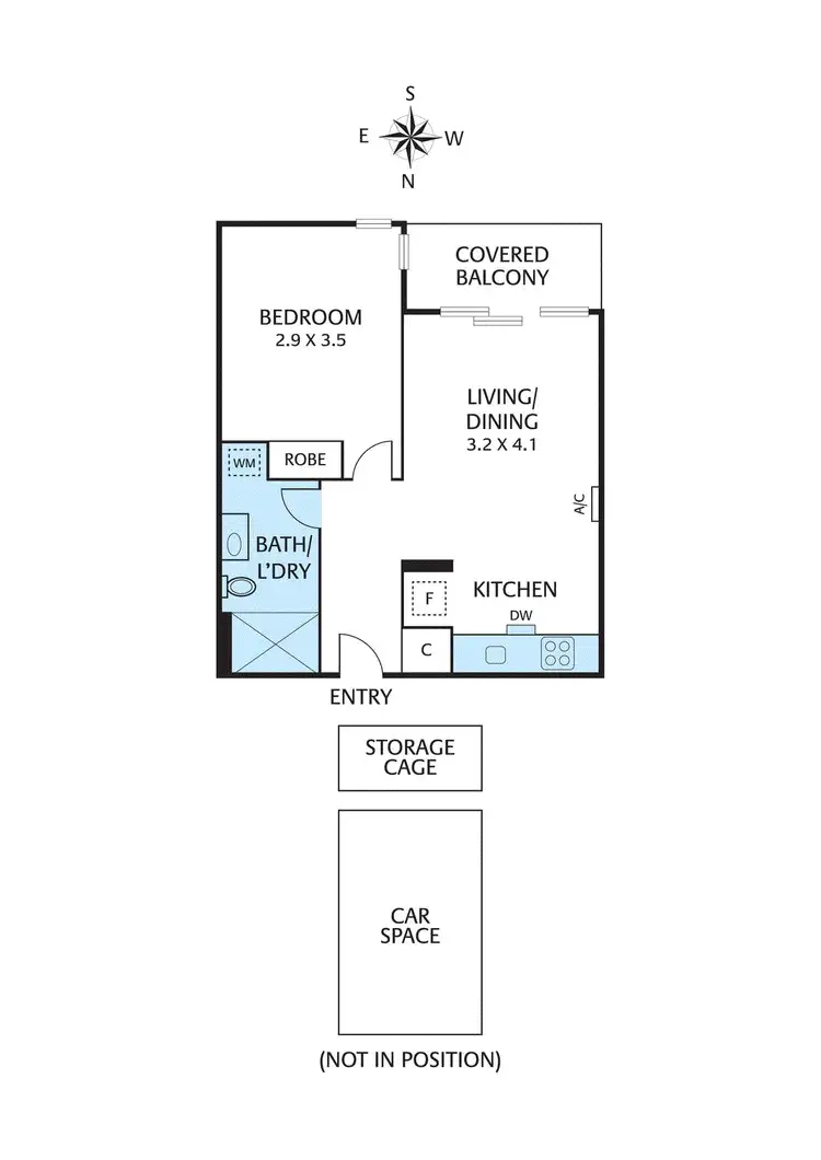 Floorplan of Homely apartment listing, 414B/1 Colombo Street, Mitcham VIC 3132