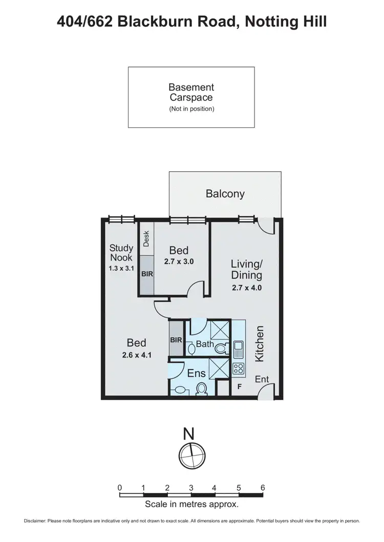 Floorplan of Homely apartment listing, 404/662-678 Blackburn Road, Notting Hill VIC 3168