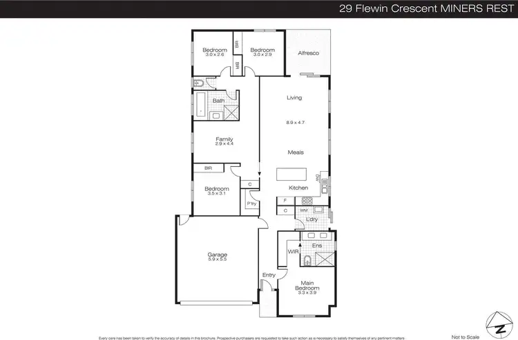 Floorplan of Homely house listing, 29 Flewin Avenue, Miners Rest VIC 3352