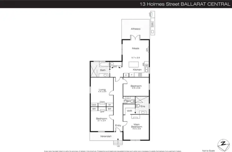 Floorplan of Homely house listing, 13 Holmes Street, Ballarat Central VIC 3350