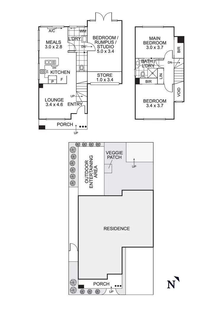 Floorplan of Homely townhouse listing, 45 Burssi Circuit, Doreen VIC 3754