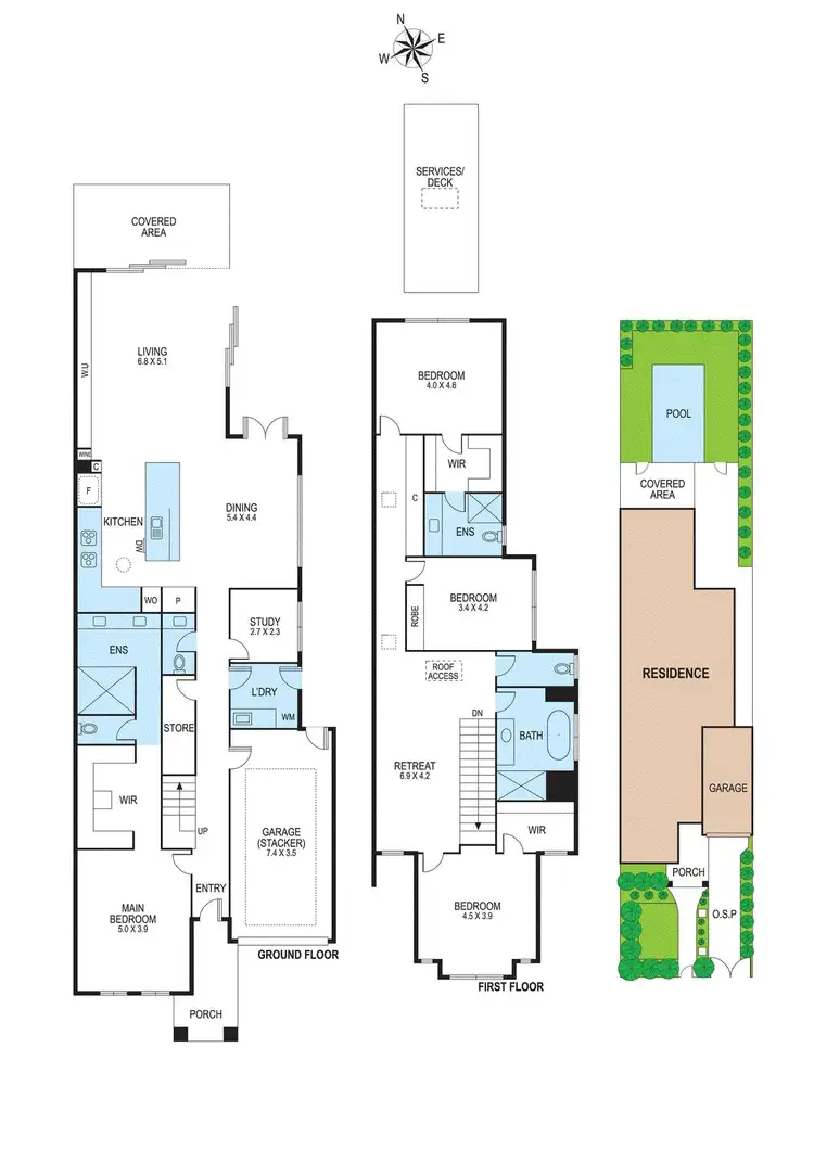 Floorplan of Homely townhouse listing, 7B Chauvel Street, Bentleigh East VIC 3165