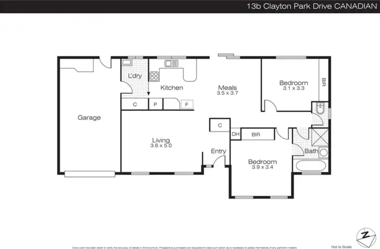 Floorplan of Homely house listing, 13B Clayton Park Drive, Canadian VIC 3350