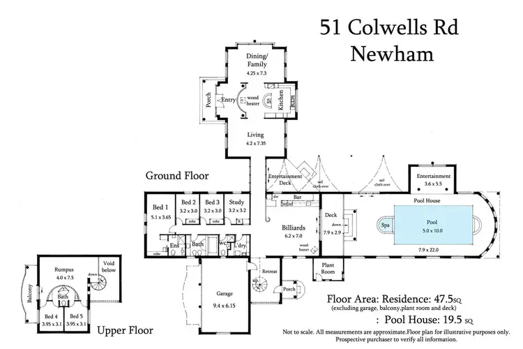 Floorplan of Homely house listing, 51 Colwells Road, Newham VIC 3442