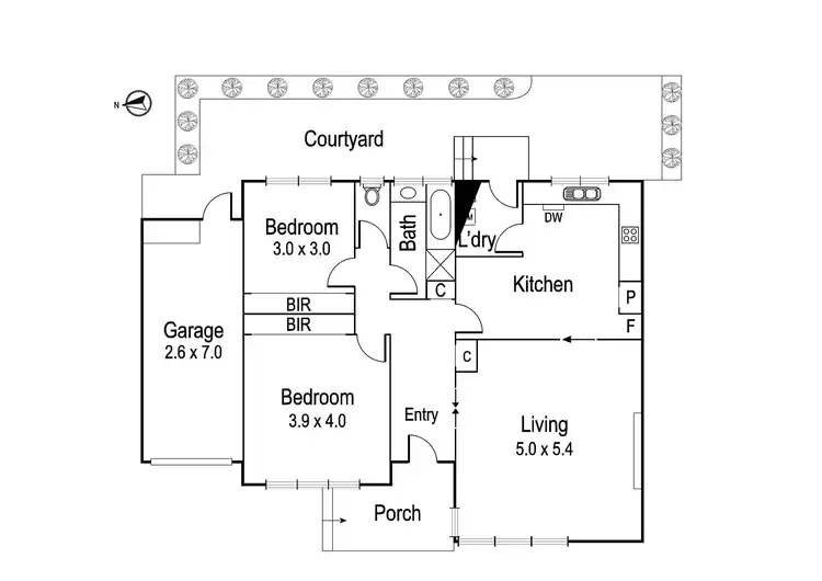 Floorplan of Homely unit listing, 4/48-50 Locksley Road, Ivanhoe VIC 3079