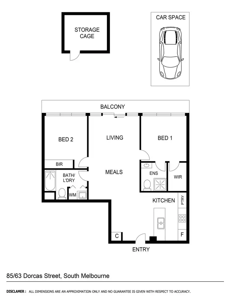 Floorplan of Homely apartment listing, 85/63 Dorcas Street, South Melbourne VIC 3205