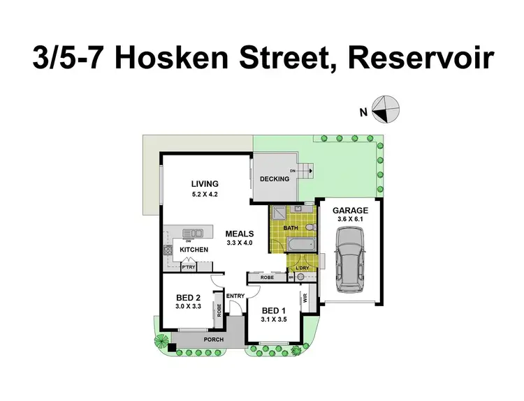 Floorplan of Homely unit listing, 3/5-7 Hosken Street, Reservoir VIC 3073