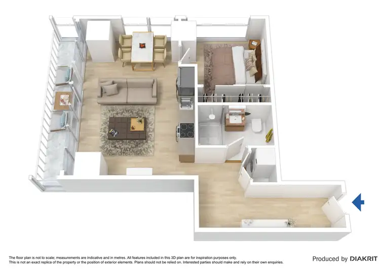 Floorplan of Homely apartment listing, 3204/568 Collins Street, Melbourne VIC 3000