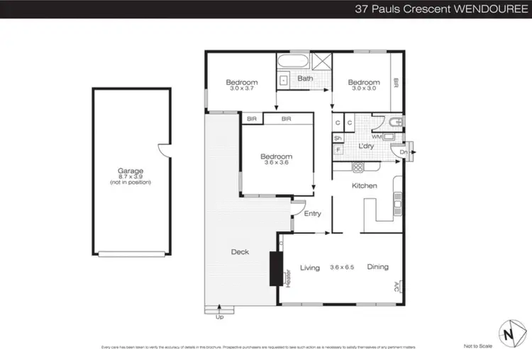 Floorplan of Homely house listing, 37 Pauls Crescent, Wendouree VIC 3355