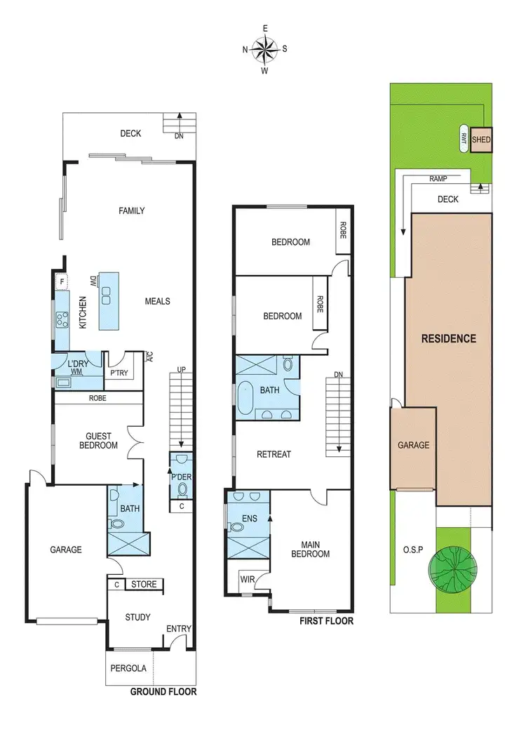 Floorplan of Homely townhouse listing, 134B Mackie Road, Bentleigh East VIC 3165