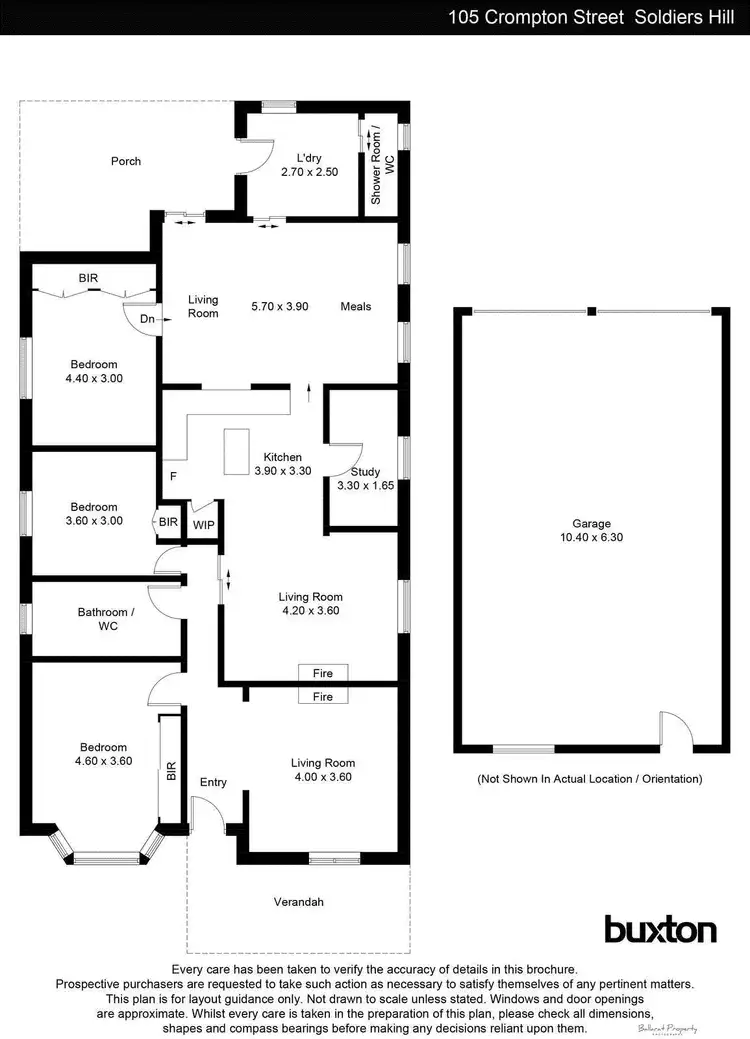 Floorplan of Homely house listing, 105 Crompton Street, Soldiers Hill VIC 3350