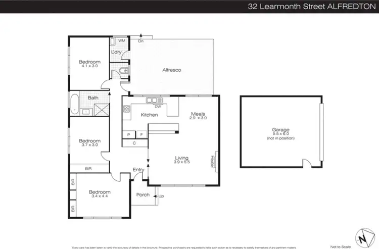 Floorplan of Homely house listing, 32 Learmonth Street, Alfredton VIC 3350