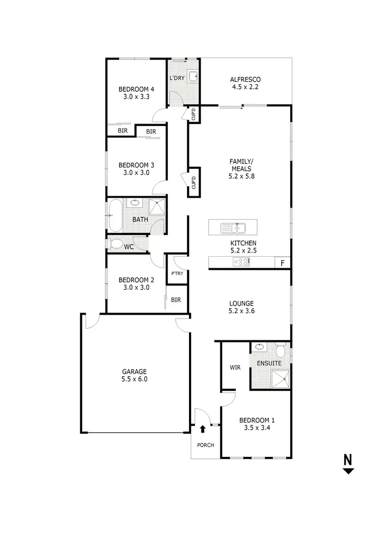 Floorplan of Homely house listing, 16 Rhapsody Road, Beveridge VIC 3753