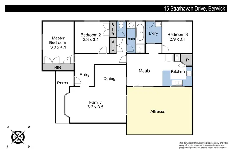 Floorplan of Homely unit listing, 15 Strathavan Drive, Berwick VIC 3806