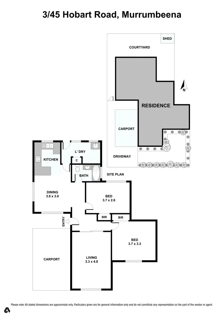 Floorplan of Homely unit listing, 3/45 Hobart Road, Murrumbeena VIC 3163