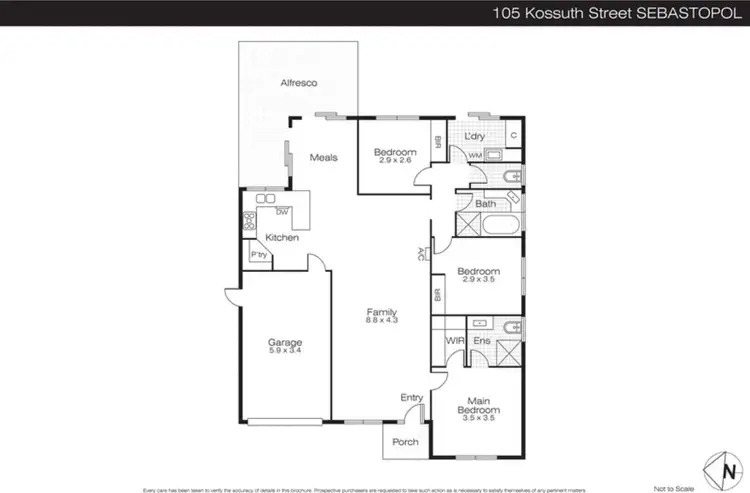 Floorplan of Homely house listing, 105 Kossuth Street, Sebastopol VIC 3356