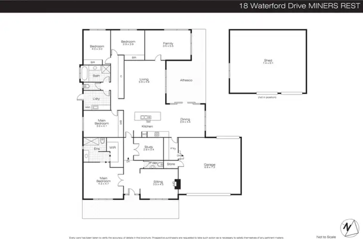 Floorplan of Homely house listing, 18 Waterford Drive, Miners Rest VIC 3352