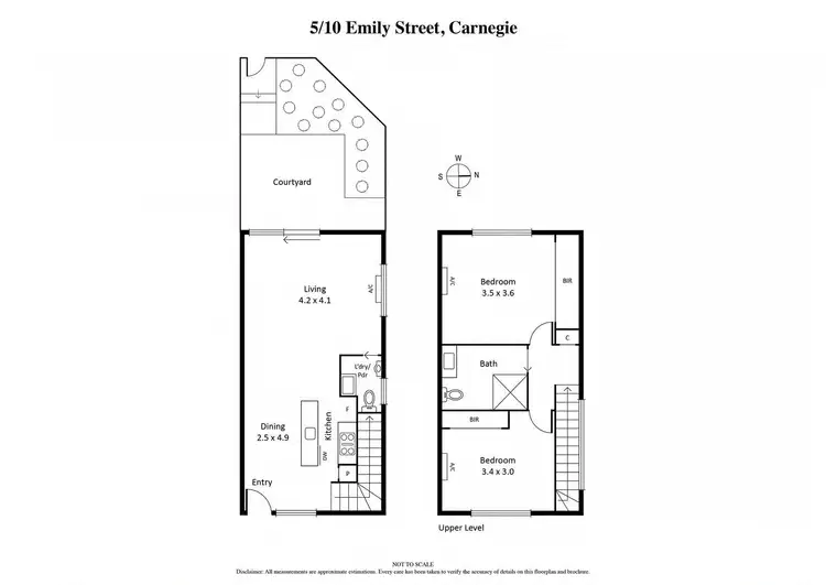 Floorplan of Homely townhouse listing, 5/10 Emily Street, Carnegie VIC 3163