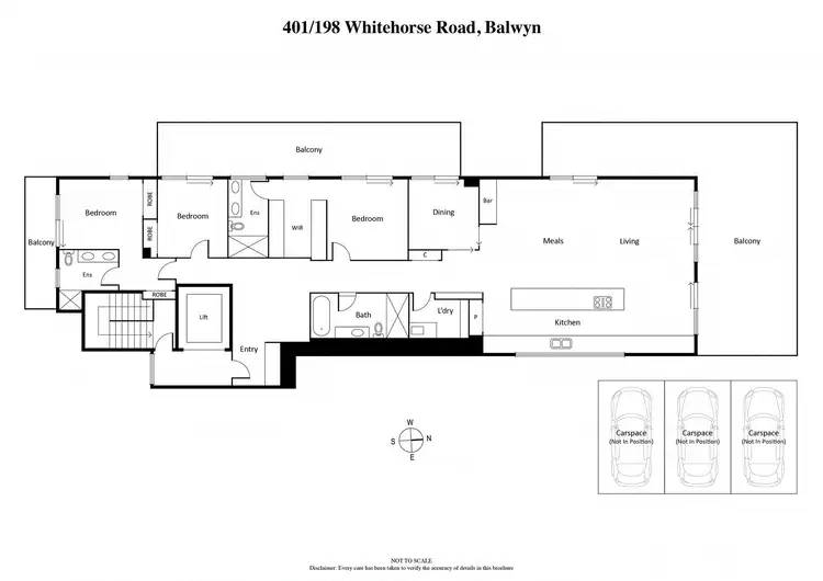 Floorplan of Homely apartment listing, 401/198 Whitehorse Road, Balwyn VIC 3103