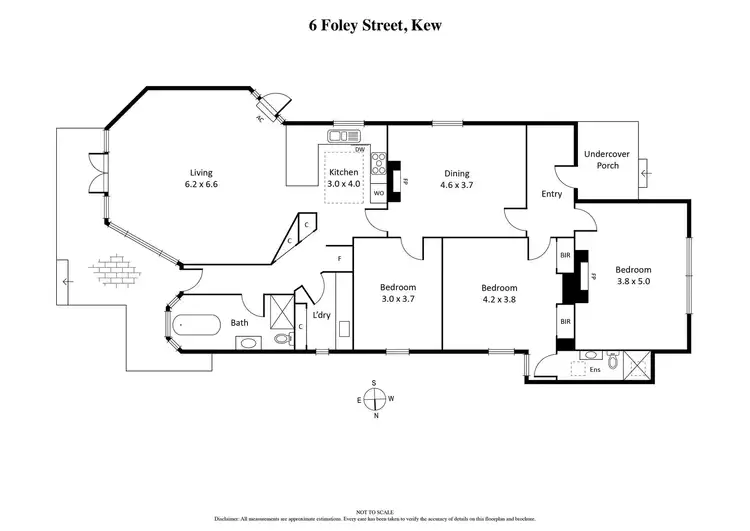 Floorplan of Homely house listing, 6 Foley Street, Kew VIC 3101
