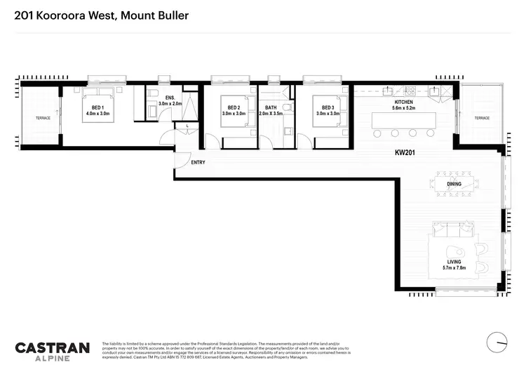 Floorplan of Homely apartment listing, 201 Kooroora West, 2-4 The Avenue, Mount Buller VIC 3723
