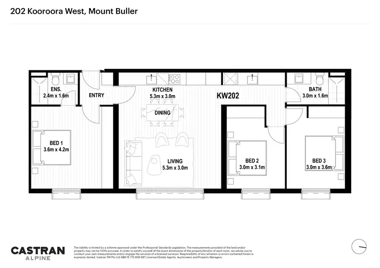 Floorplan of Homely apartment listing, 202 Kooroora West, 2-4 The Avenue, Mount Buller VIC 3723