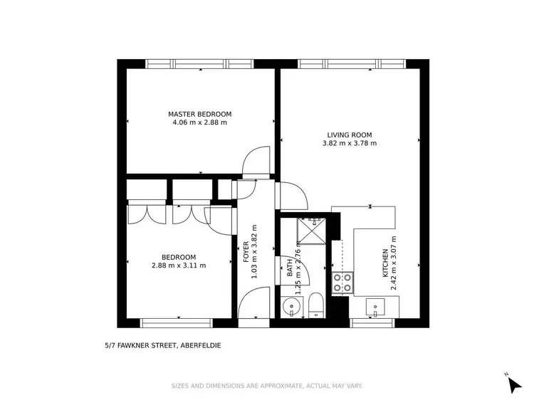 Floorplan of Homely unit listing, 5/7 Fawkner Street, Aberfeldie VIC 3040