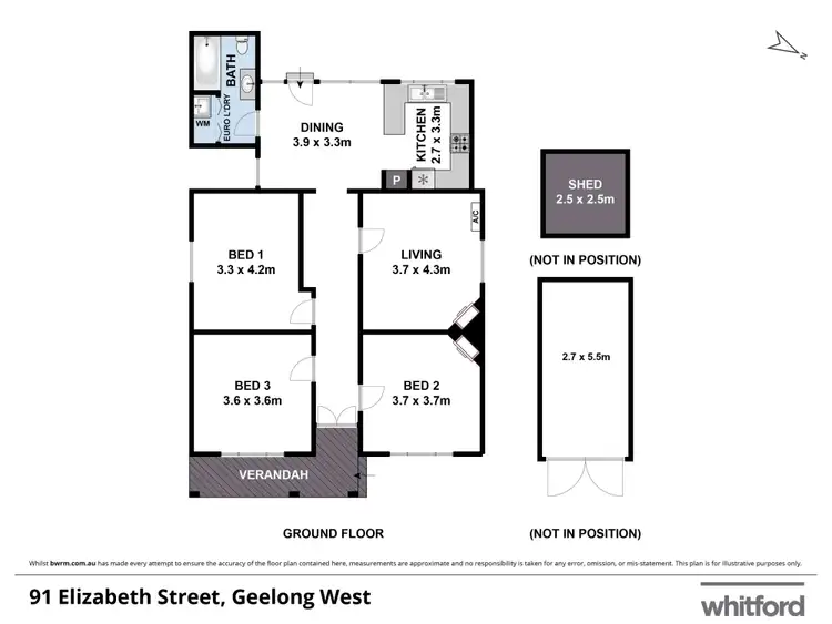Floorplan of Homely house listing, 91 Elizabeth Street, Geelong West VIC 3218
