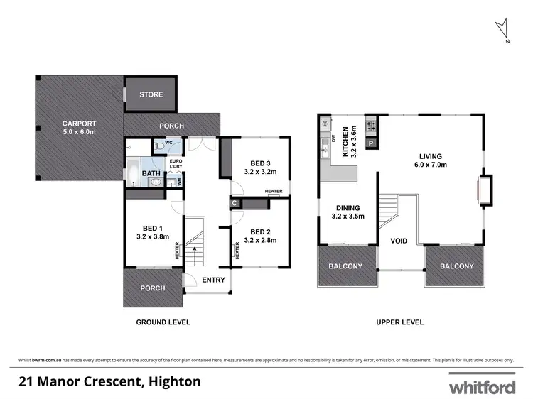Floorplan of Homely house listing, 21 Manor Crescent, Highton VIC 3216