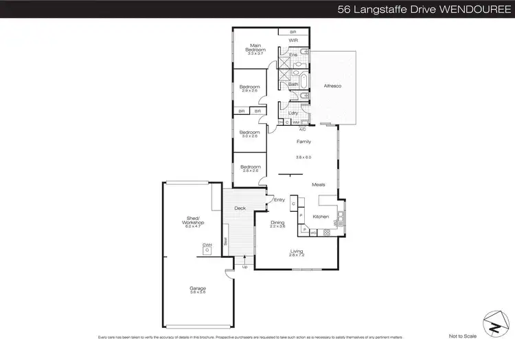 Floorplan of Homely house listing, 56 Langstaffe Drive, Wendouree VIC 3355