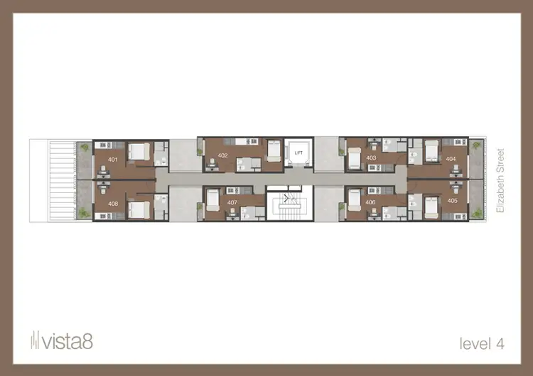 Floorplan of Homely apartment listing, 406/593 Elizabeth Street, Melbourne VIC 3000