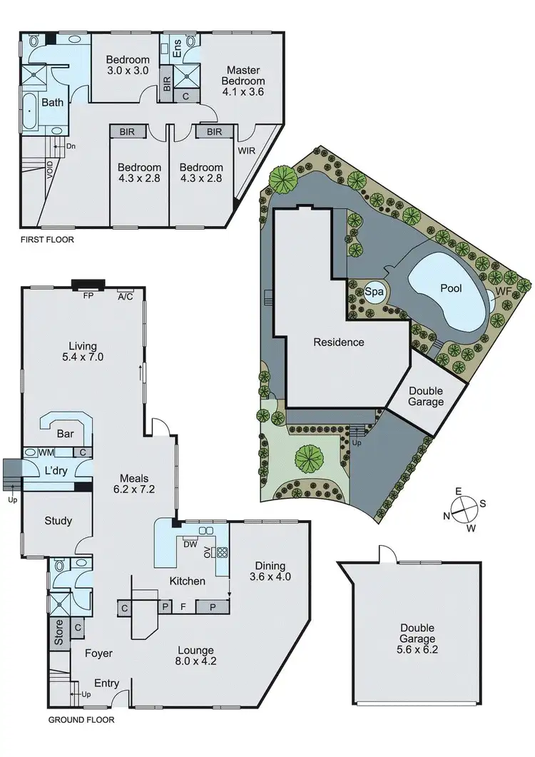Floorplan of Homely house listing, 5 Baxter Court, Mount Waverley VIC 3149