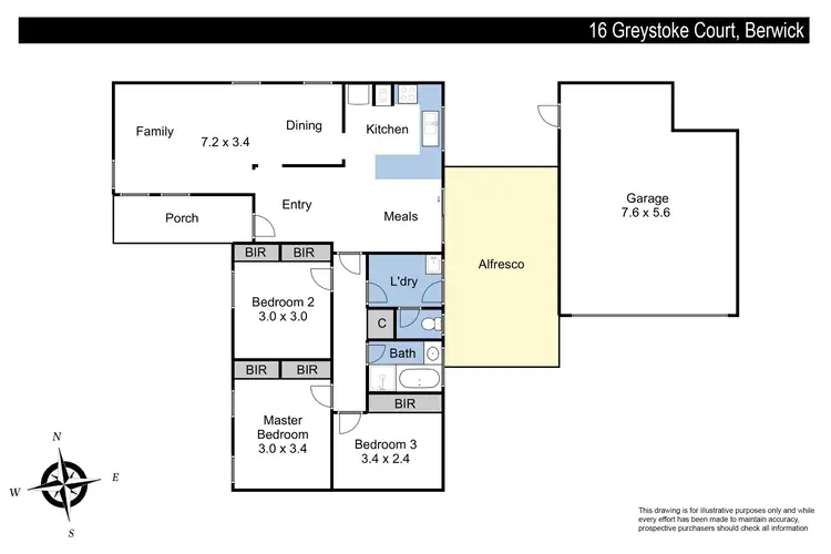 Floorplan of Homely unit listing, 16 Greystoke Court, Berwick VIC 3806