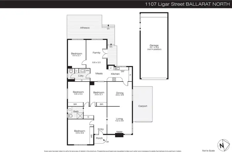 Floorplan of Homely house listing, 1107 Ligar Street, Ballarat North VIC 3350