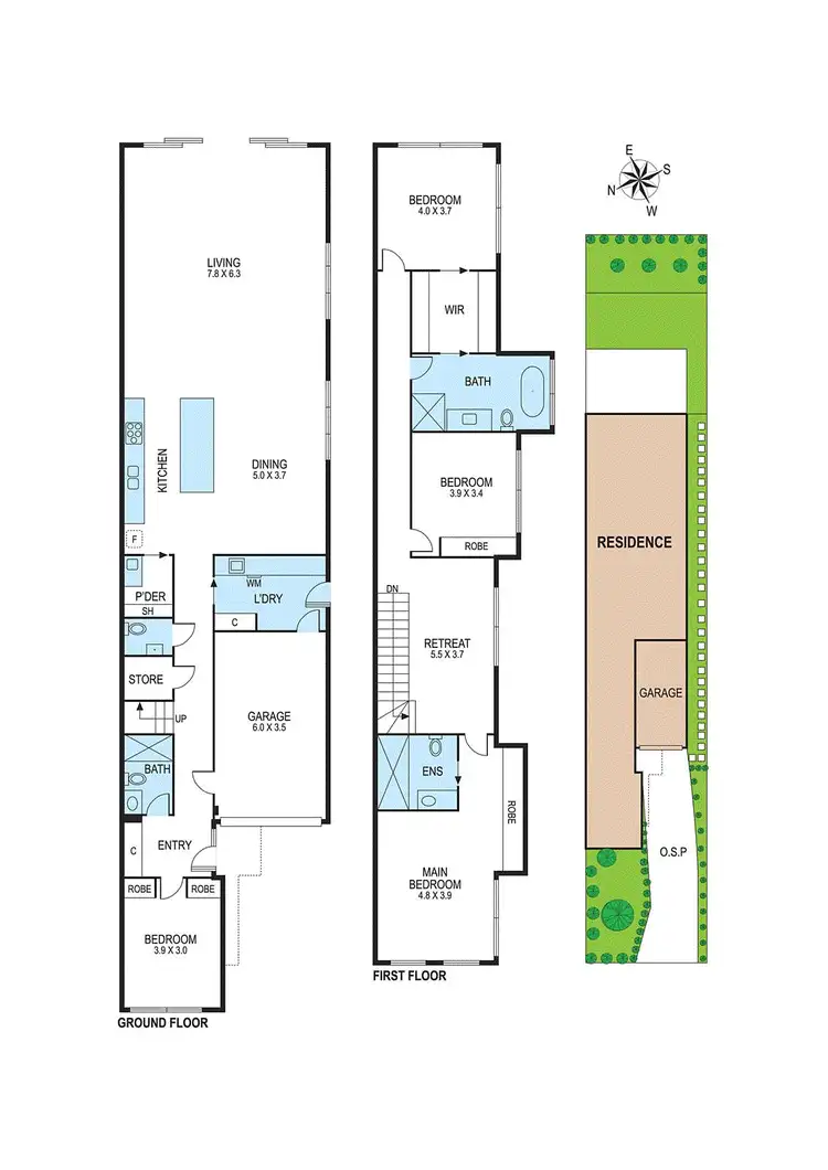 Floorplan of Homely townhouse listing, 4A Leckie Street, Bentleigh VIC 3204